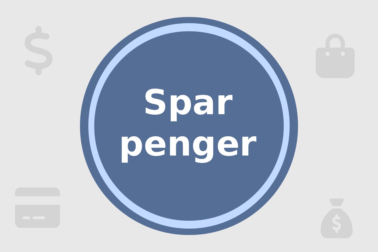 Sparing er veldig viktig i begynnelsen